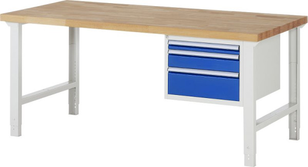 RAU Werkbank Serie 7000 - Modell 7126, B2000 x T900 x H790-1140 mm, 13-7126A1-209B4H.11