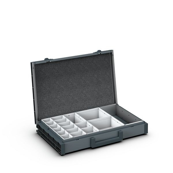 bott varioCase L 84 mit 17 Boxen und Werkzeugfach, BxTxH: 508x337x84mm, RAL 7016, 72511025.19V
