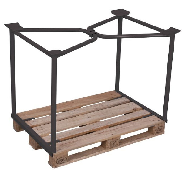 VARIOfit Palettenaufsatz Typ 65, Innenmaße: 1.125 x 800 mm, RAL 7016 anthrazitgrau, Nutzhöhe: 1.000 mm, pa-080.006/AG