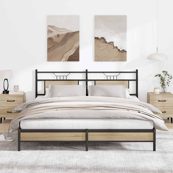 vidaXL Bettgestell ohne Matratze Sonoma-Eiche 160x200 cm Holzwerkstoff, 4106947
