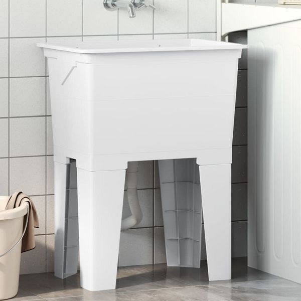 vidaXL Wäschekanne Weiß 59x41x75 cm Harz, Top-Qualität, 4002799