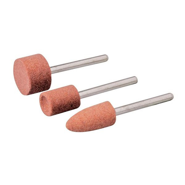 Silverline Schleifköpfe für Rotationswerkzeuge, 3-tlg. Satz, Ø 9,5, 9,5 u. 15,8 mm, 282582