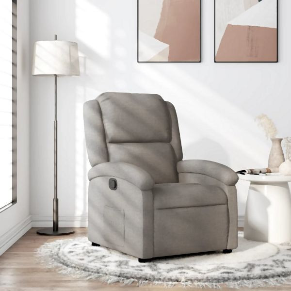 vidaXL Relaxsessel Taupe Stoff, Entspannung, Zurücklehnen, 371759