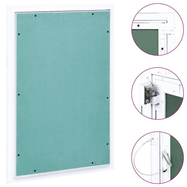 vidaXL Revisionsklappe mit Aluminium-Rahmen und GK-Einlage 300x600 mm, 145099