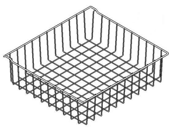 NordCap Korb für Serie TK 140, weiß rilsaniert, B x T x H in mm: 467 x 435 x 138, 4059141699
