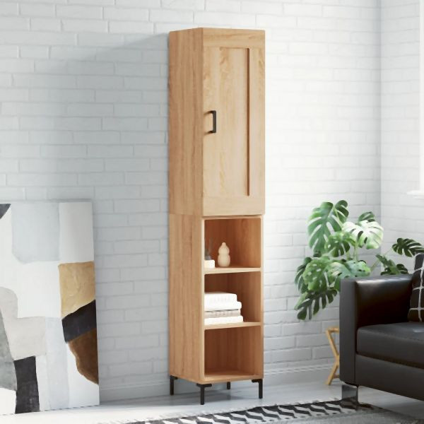 vidaXL Highboard Sonoma-Eiche 34,5x34x180 cm Holzwerkstoff, 3200324