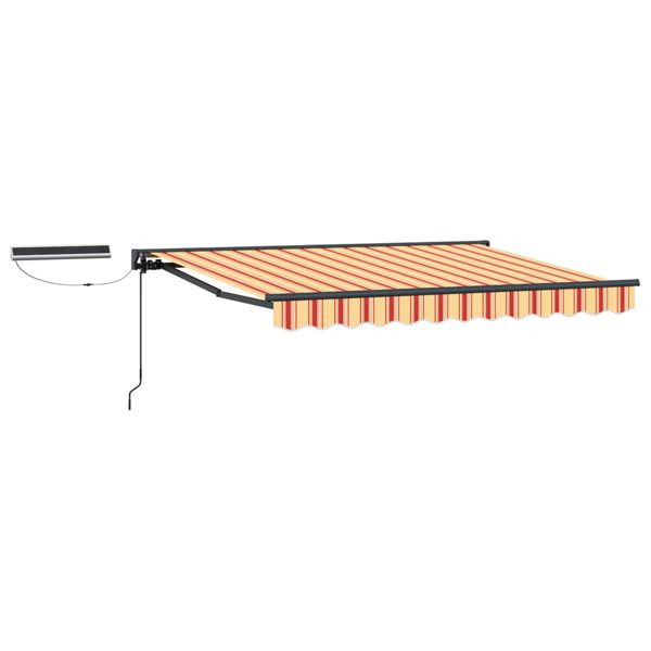 vidaXL Elektrische ausziehbare Markise Gelb und Orange 3,5 x 2 m, 3421967