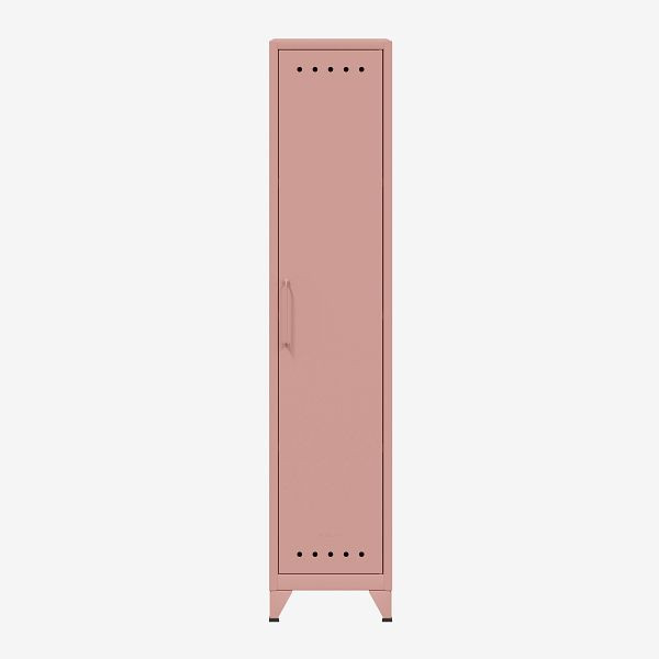 Bisley Fern Locker Garderobenschrank mit drei festen Fachböden, pastellpink (620), FERLOC3S620