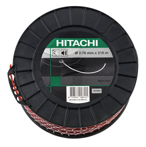 HiKOKI Trimmerfaden spiralförmig 2.7mm rot L=215m (1125 gr), 781084