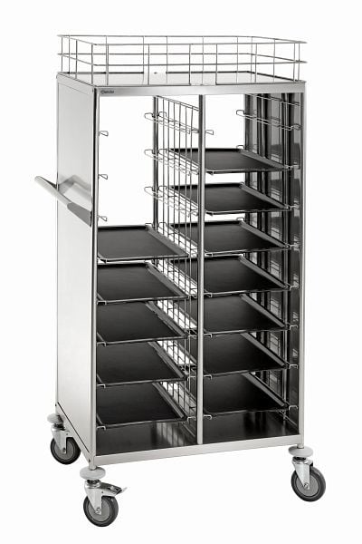 Bartscher Tablettwagen TT1600, Ausgelegt für: Kantinen-Norm-Tabletts (443 x 343 mm), GN-Behälter 1/1 GN (nicht GN-Tabletts), 300083, 4015613587615