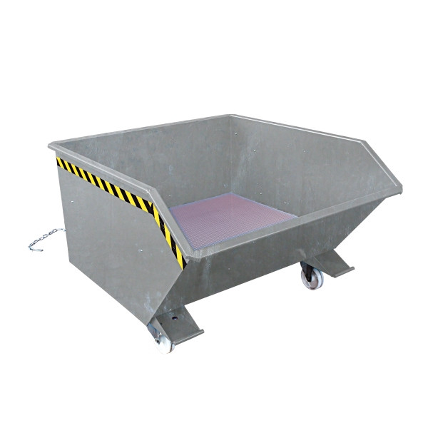 Eichinger Industrie Spänebehälter mit Lochblech-Boden und Ablasshahn, 1000 kg, 750 Liter, feuerverzinkt, 20441000002000