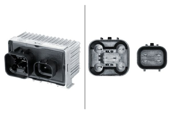 HELLA Steuergerät, Glühzeit, 12V, 9-polig, Zylinderanzahl: 4, 4RV 008 188-661