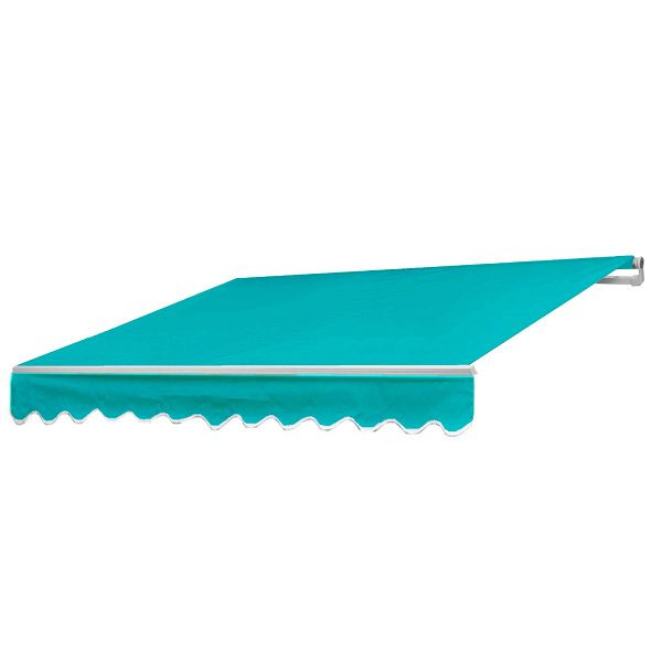 Mendler Alu-Markise T792, Gelenkarmmarkise Sonnenschutz 5x3m, Polyester Türkis, 52149