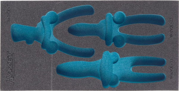 Hazet 2-Komponenten Weichschaum-Einlage, für 163-227/3, Abmessungen / Länge: 342 mm x 172 mm, 163-227L