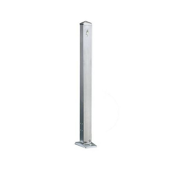 Stein HGS Absperrpfosten "Acero Spitzkopf" (V2A) 70x70mm aus Edelstahl, zum Einbetonieren, glasperlengestrahlt, 13125-gg