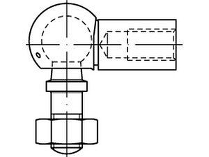 Winkelgelenke DIN 71802 Stahl AS 16 - M 10 galvanisch verzinkt VE=S (10 Stück)