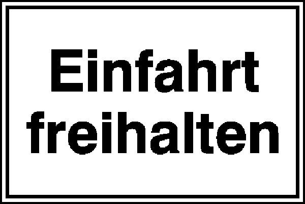 SafetyMarking Hinweisschild, Einfahrt freihalten, BxH 30x20 cm, Aluminium, 11.5228