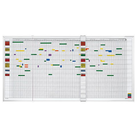 Magnetoplan Aktivitäten- und Urlaubsplaner, 5-Tage-Woche, Inhalt für 45 Mitarbeiter, 1500 x 600 mm, 3703455