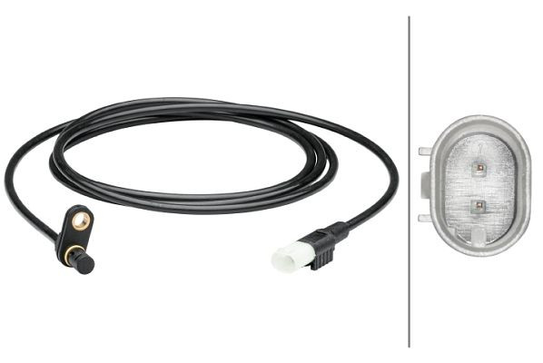 HELLA Sensor, Raddrehzahl, 2-polig, Hinterachse, Kabel: 1865mm, 6PU 012 679-151