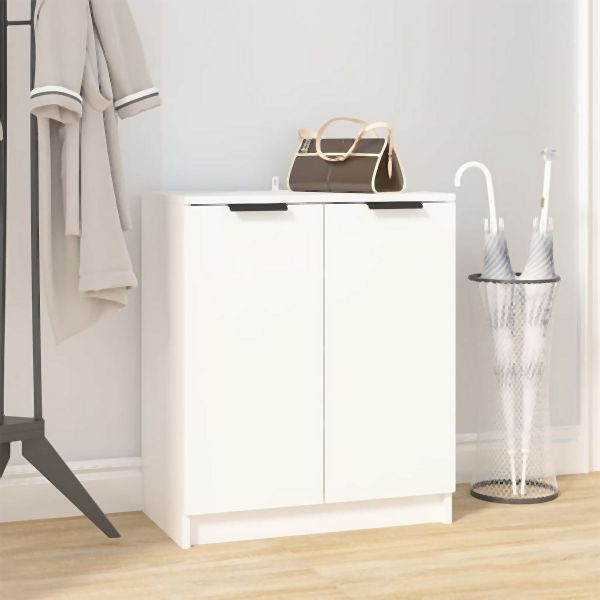 vidaXL Schuhschrank Weiß 59x35x70 cm Holzwerkstoff, 811421