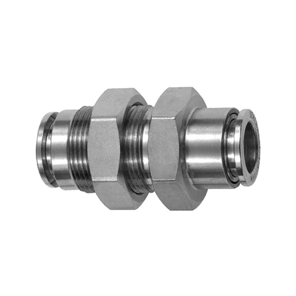 Riegler Gerade Schott-Steckverbindung, M16x1,0, ES 1.4404, 135257