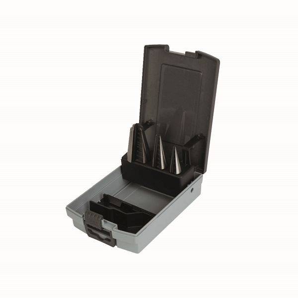 BRINKO Blechschälbohrer-Satz in Plastikbox, Schaftdurchmesser: 10mm, 917
