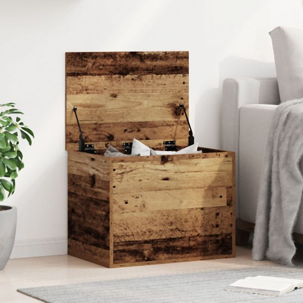vidaXL Aufbewahrungsbox mit Deckel Alte Holz 60x42x46 cm Engineered Wood, 862288