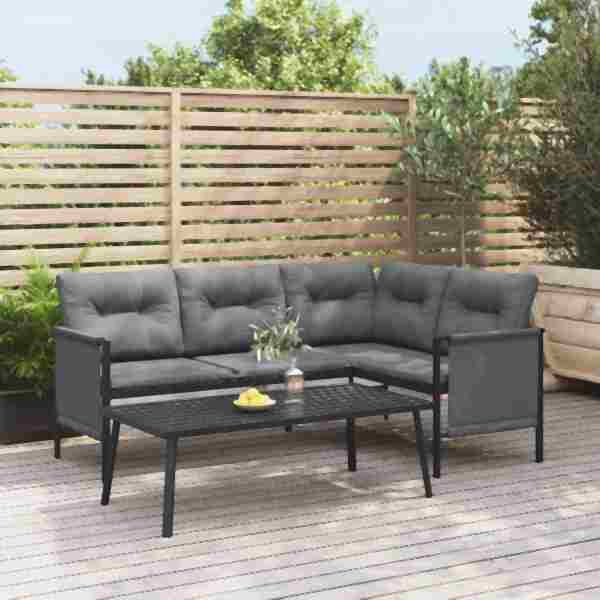 vidaXL Garten Couchtisch Anthrazit 110x55x35cm Stahl, 362813