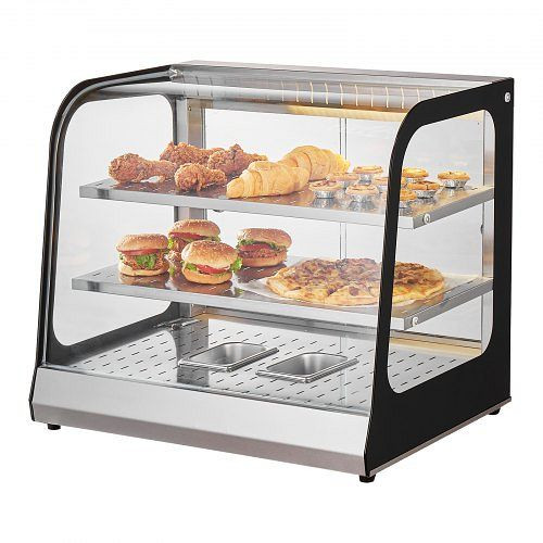 VEVOR 2-stufiger kommerzieller Speisenwärmer Pizzaschrank Zange 850W 111L, TYZSJ2C20YCY03XZEV2