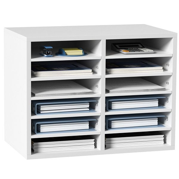 VEVOR Briefablage Schreibtisch Organizer 520 x 305 x 410 mm, 2,3–5,6 cm Einstellbar A4 Stapelbar, Papierablage, MZWJZLFPJBH12EW2MV0