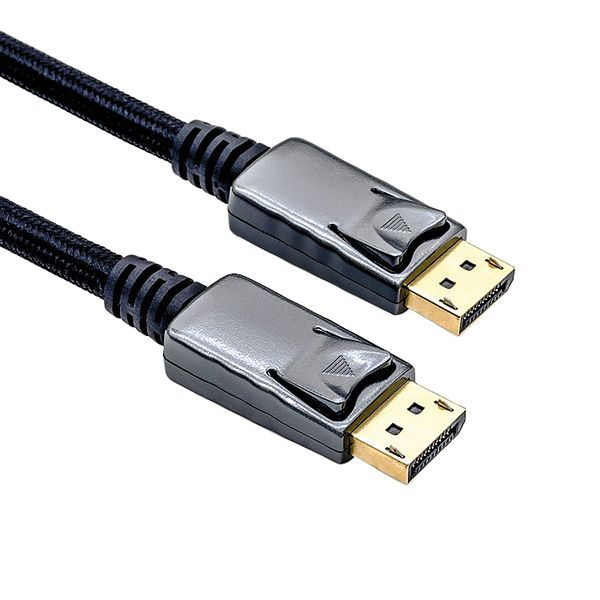 ROLINE DisplayPort Kabel, DP-DP, Version 1.2, ST - ST, schwarz-metallic, 2 m, 11.04.5881