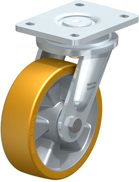 Blickle LO-ALTH 160K Stahlgeschweißte Schwerlast-Lenkrolle, Blickle Extrathane®, Hellbraun, 266106