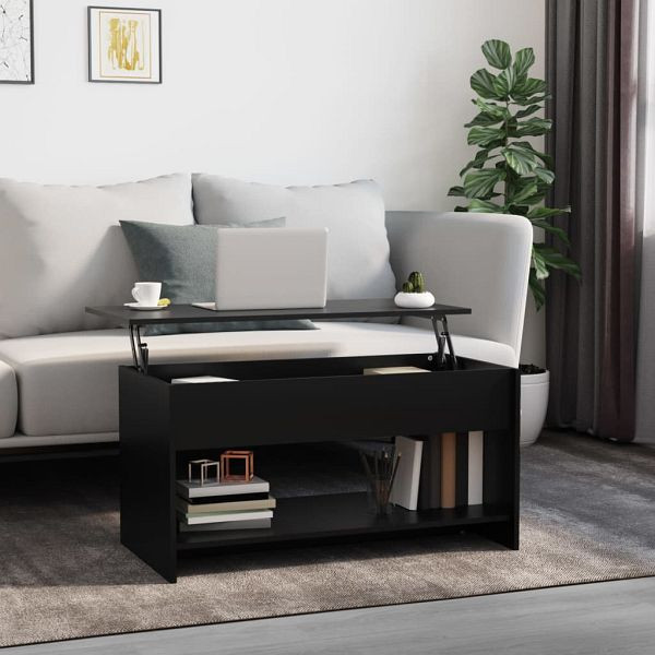 vidaXL Couchtisch Schwarz 102x50x52,5 cm Holzwerkstoff, 809648