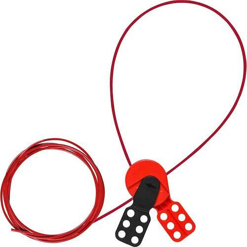 DENIOS SAFELEX Universelle Kabelverriegelung, Nylonkabel, Länge 3 m, 311870