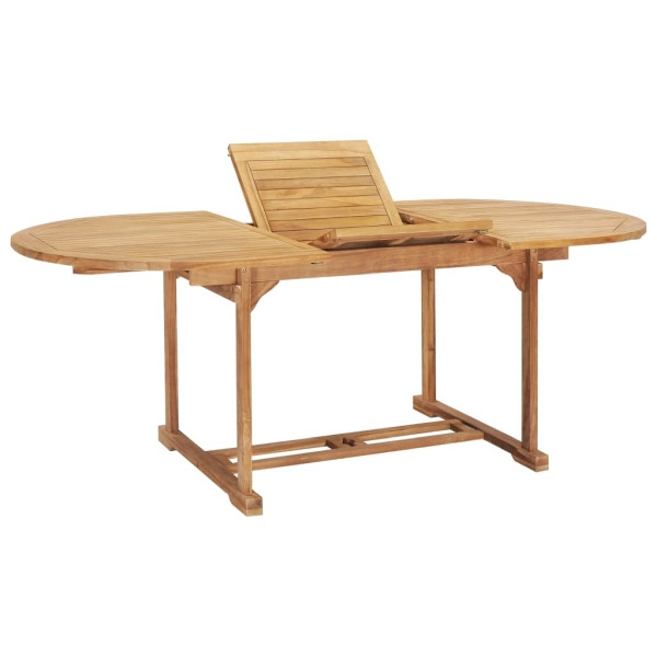 vidaXL Garten-Ausziehtisch 150-200x100x75 cm Massivholz Teak, 44675
