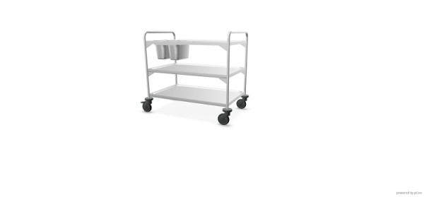 B.PRO Servierwagen SW MCS 10 x 6-3, 4 Lenkrollen, davon 2 mit Feststeller, Kunststoff DIN 18867, 575520