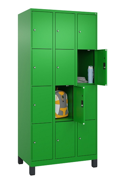 C+P Schließfachschrank Evolo PLUS, mit Füßen, 12 Fächer, 1950x900x500mm, 6037/6, 049010-304 S10026