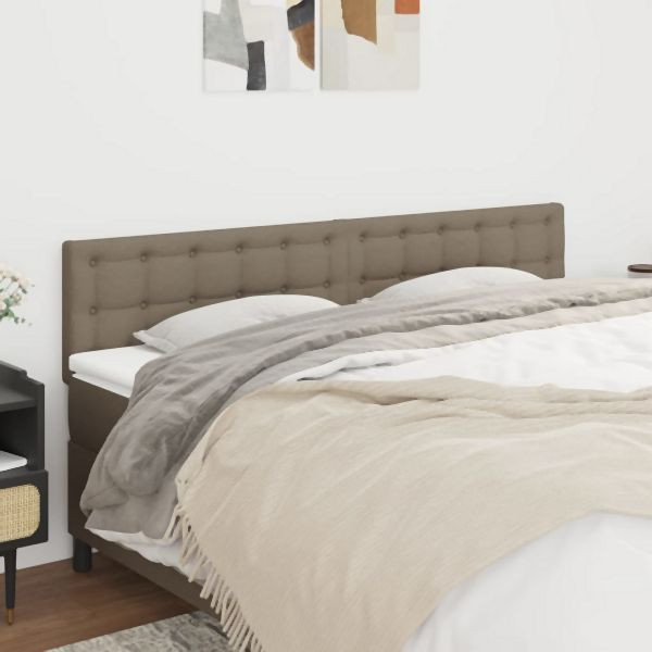 vidaXL Kopfteile 2 Stück Taupe 80x5x78/88 cm Stoff, 346480