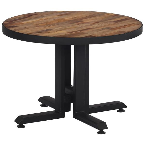 vidaXL Couchtisch Rund Ø55x40 cm Recyceltes Massivholz Teak, 358513