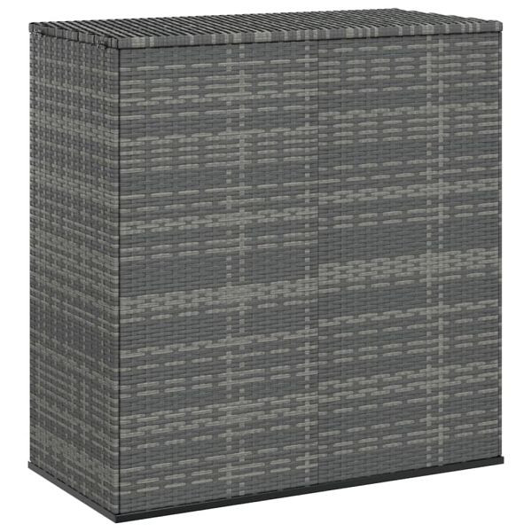 vidaXL Garten-Kissenbox PE Rattan 100x49x103,5 cm Grau, 317225