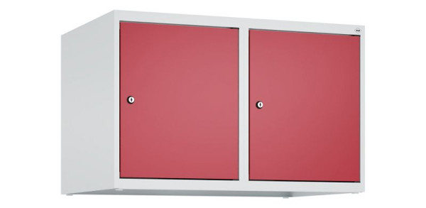 C+P Schrankaufsatz Classic PLUS, Aufsatzschrank, 7035/3003, Zylinderschlösser, 500x800x500mm, 2 Abteile, 080090-22 S10016