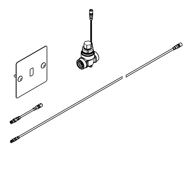 KWC Wascharmatur, F5, elektrisch, Hinterwandmontage, Umrüstung, 3600002147
