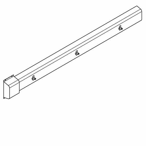KWC Armatureneinheit, Edelstahl, Wandmontage, 3 Waschplätze, 1840 mm, Wasseranschluss von hinten links, 2030071518