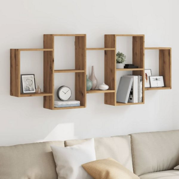 vidaXL Wandregal Artisan-Eiche 159x18x65 cm Holzwerkstoff, 853217