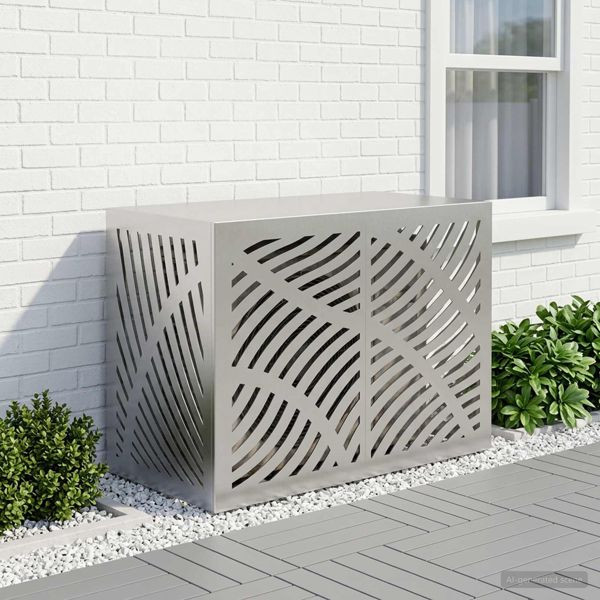 vidaXL Klimaanlagenabdeckung Silber 100 x 50 x 70 cm Edelstahl, 8014105