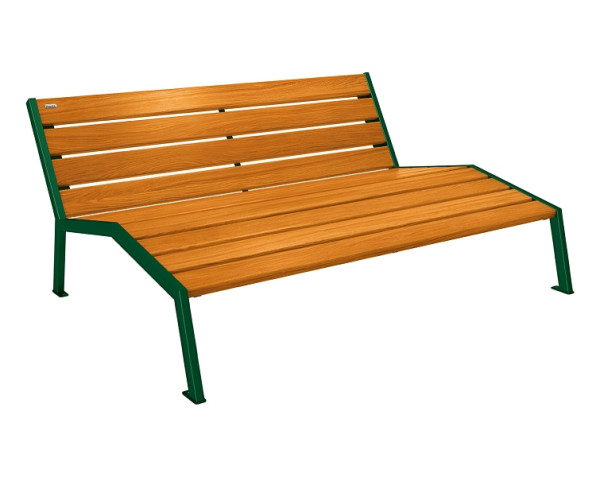 Procity Liegestuhl Silaos 1800 mm, Ohne Armlehne, Holz & Stahl, helle Eiche/RAL 6005, 209660.6005.CHEC