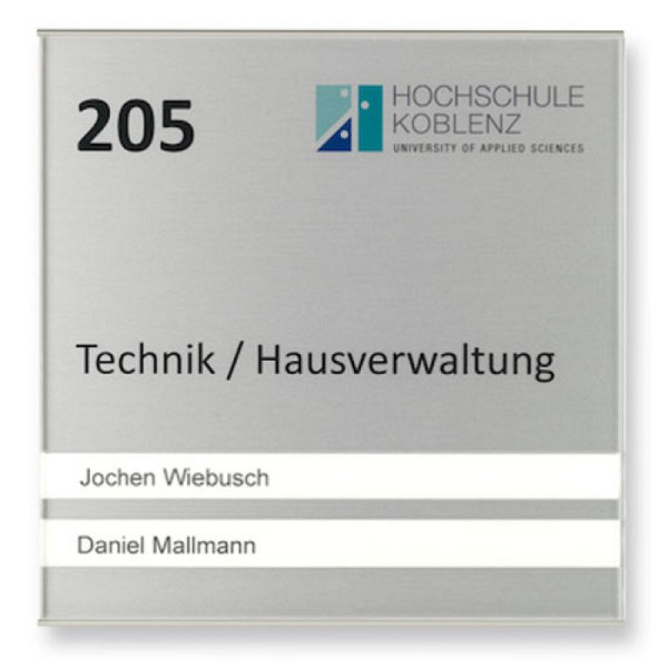 Stein HGS Türschild -Unitex BX+- für Textstreifen, 4 Nuten, ohne Einlegefolie, 34045-01