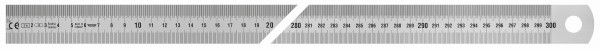 Vogel Germany Stahlmaßstab, Typ B, 3000 x 30 x 1,0 mm, Ablesung von links nach rechts, 1018020300