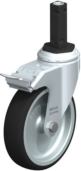 Blickle LKRA-PATH 126G-11-FI-EV12 Apparate-Lenkrolle mit Expander & Feststeller, Thermoplastisches Polyurethan, Grau, 848849