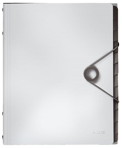 LEITZ 4570 Ordnungsmappe Solid, 12 Fächer, PP, weiß, 4570-10-01